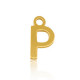 Stainless steel charm initial P Gold